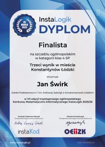 dyplom instalogik 7 jan świrk