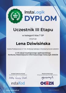 dyplom instalogik 7 lena dziwisińska