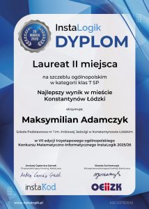 dyplom instalogik 7 maksymilian adamczyk